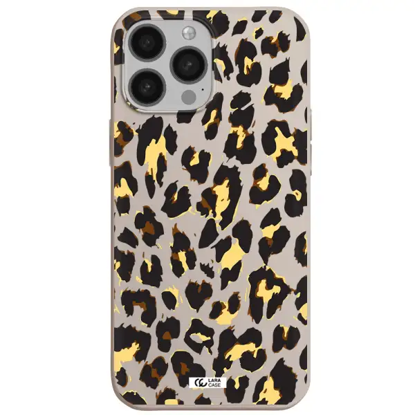 Leopard Print Apple iPhone 13 Pro Silicone Stone Case