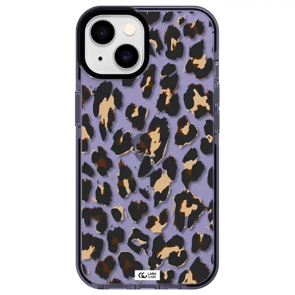 Leopard Print Apple iPhone 14 impact Lilac Case