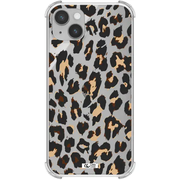 Leopard Print Apple iPhone 14 plus Clear PC Case
