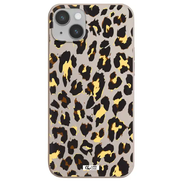 Leopard Print Apple iPhone 14 plus Silicone Stone Case