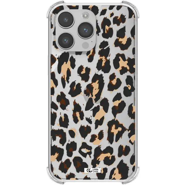 Leopard Print Apple iPhone 14 pro Clear PC Case