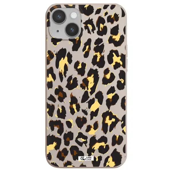 Leopard Print Apple iPhone 14 Silicone Stone Case
