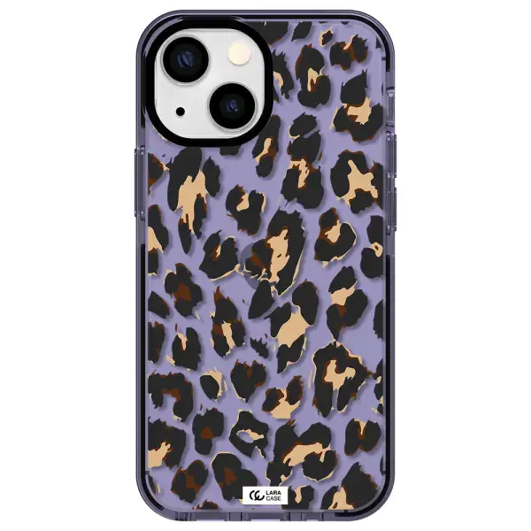 Leopard Print Apple iPhone 15 Plus impact Lilac Case