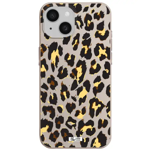 Leopard Print Apple iPhone 15 Silicone Stone Case