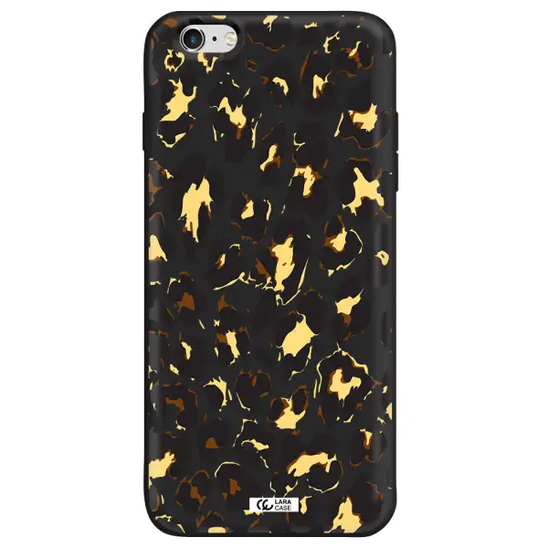 Leopard Print Apple iPhone 6 s plus Silicone black Case