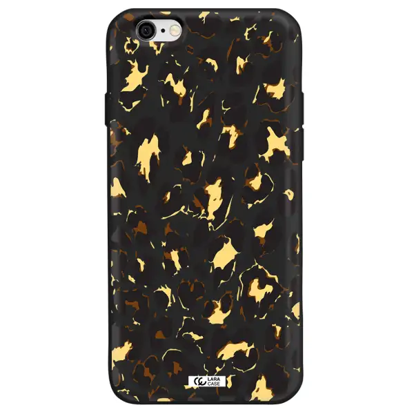 Leopard Print Apple iPhone 6 Silicone black Case