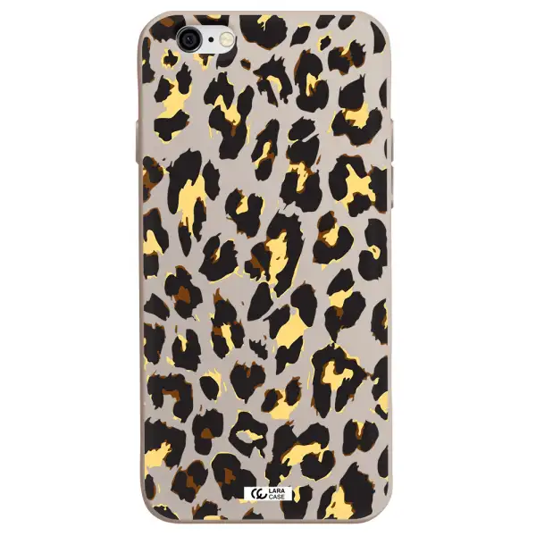 Leopard Print Apple iPhone 6 Silicone Stone Case