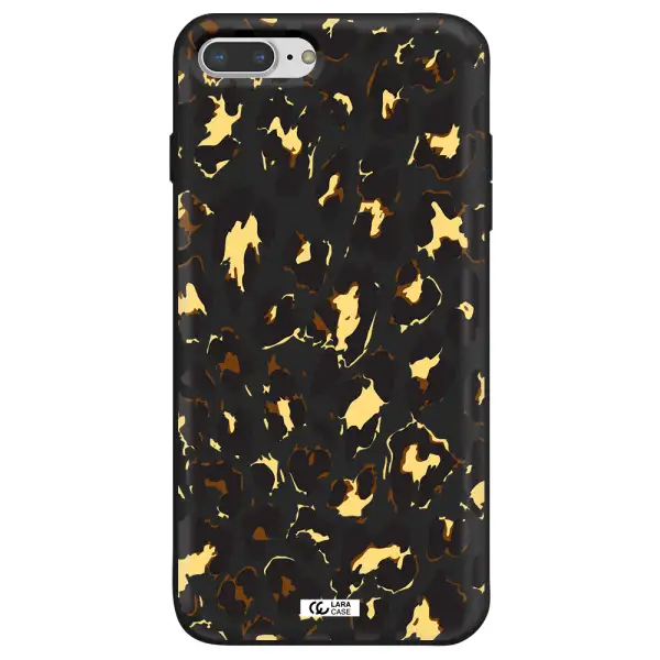 Leopard Print Apple iPhone 7 plus Silicone black Case