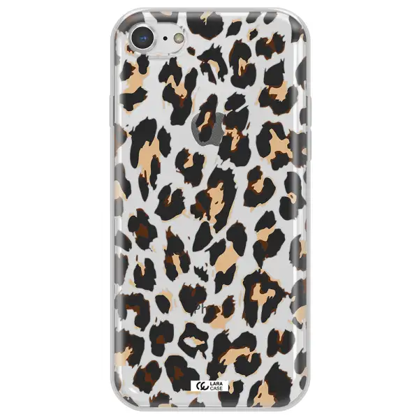Leopard Print Apple iPhone 8 Clear TPU Case