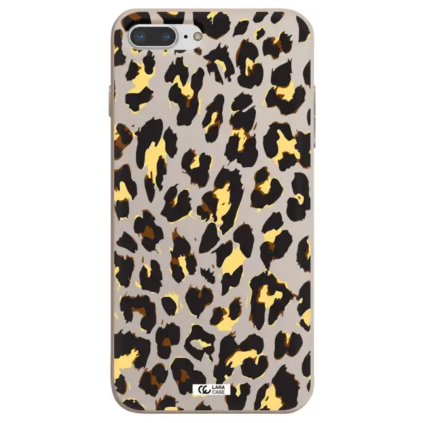 Leopard Print Apple iPhone 8 plus Silicone Stone Case