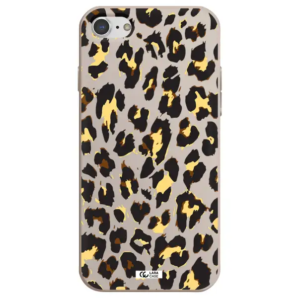 Leopard Print Apple iPhone 8 Silicone Stone Case