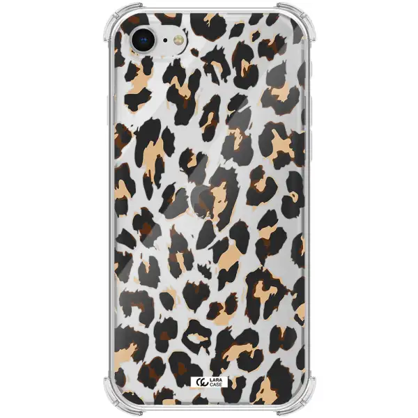 Leopard Print Apple iPhone se 2020 Clear PC Case