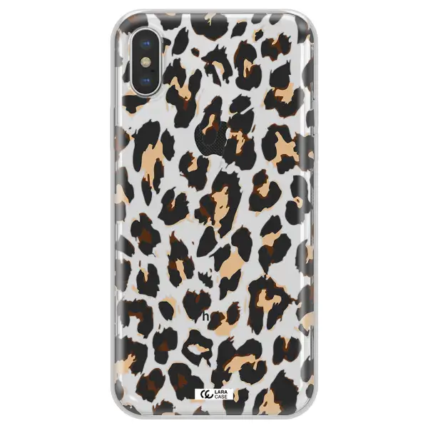 Leopard Print Apple iPhone XS max Clear TPU Case