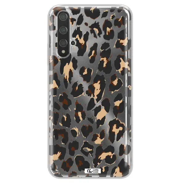 Leopard Print Huawei Nova 5t Clear TPU Case
