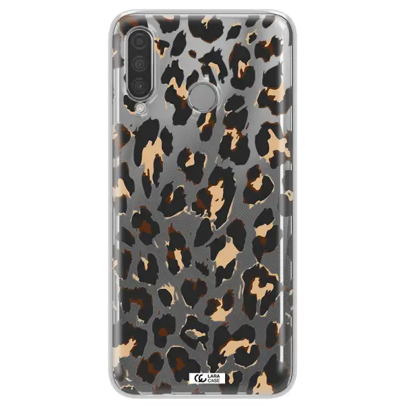 Leopard Print Huawei P30 Lite Clear TPU Case