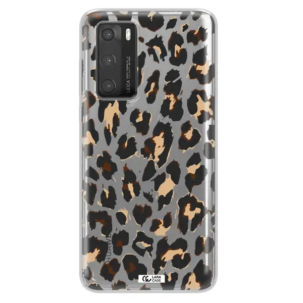 Leopard Print Huawei P40 Clear TPU Case