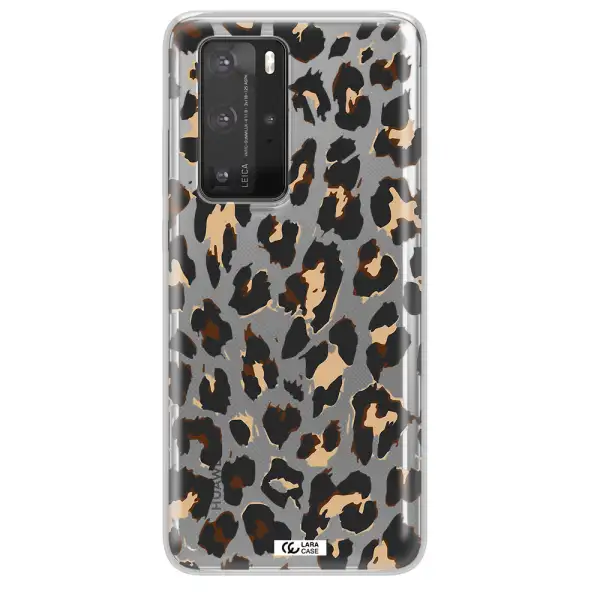 Leopard Print Huawei P40 Pro Clear TPU Case