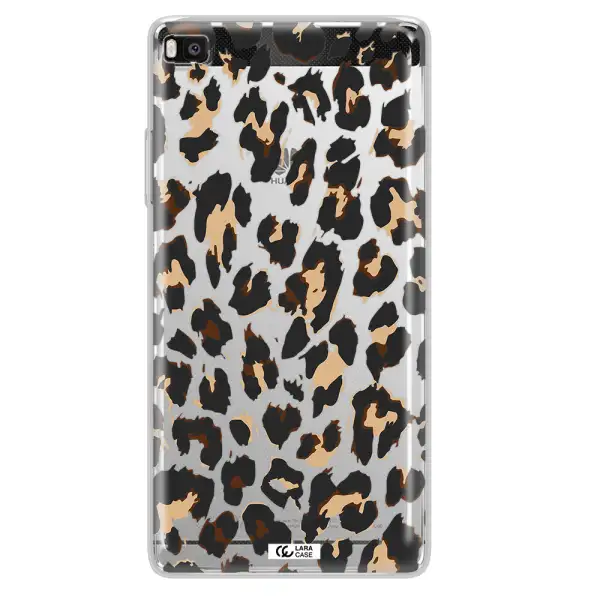 Leopard Print Huawei P8 Clear TPU Case