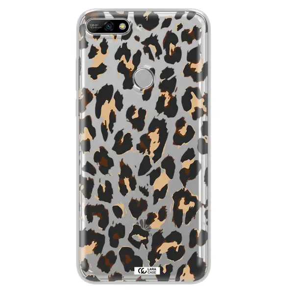 Leopard Print Huawei Y7 2018 Clear TPU Case