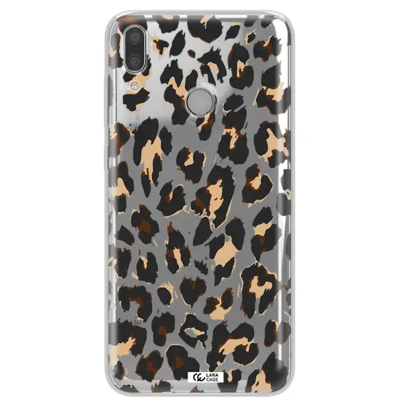 Leopard Print Huawei Y7 2019 Clear TPU Case