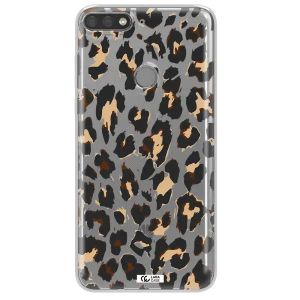 Leopard Print Huawei Y7 Prime 2018 Clear TPU Case