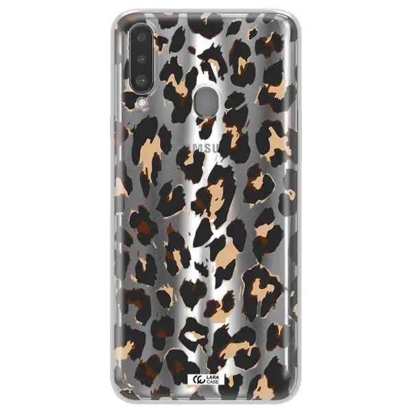 Leopard Print Samsung A20S Clear TPU Case