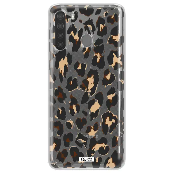 Leopard Print Samsung A21 Clear TPU Case