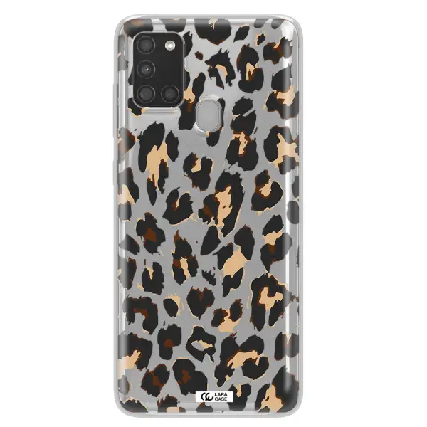 Leopard Print Samsung A21S Clear TPU Case