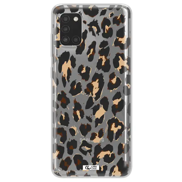 Leopard Print Samsung A31 Clear TPU Case