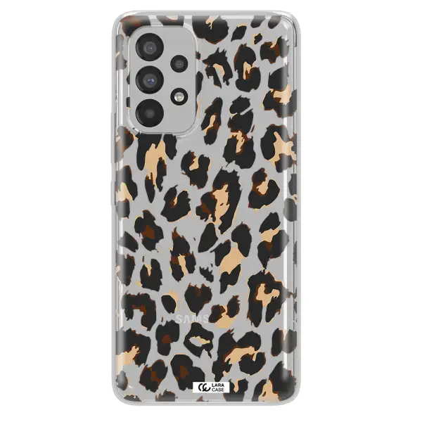 Leopard Print Samsung A53 Clear TPU Case