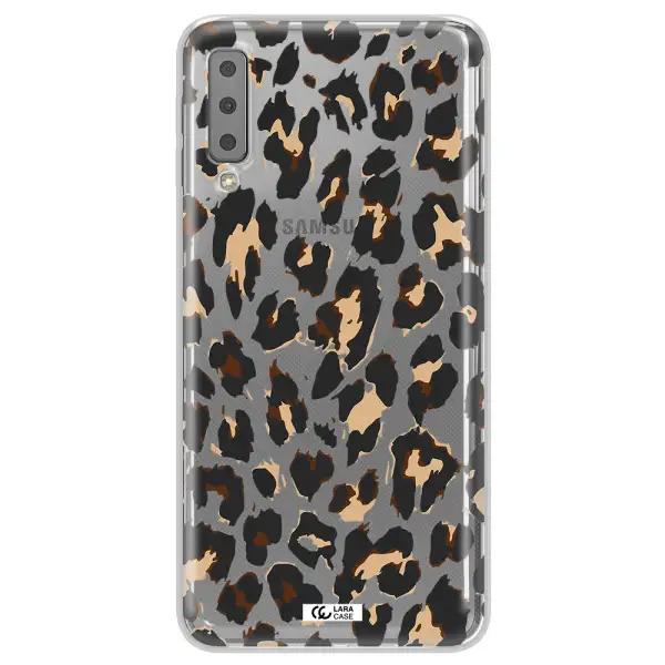 Leopard Print Samsung A7 2018 Clear TPU Case