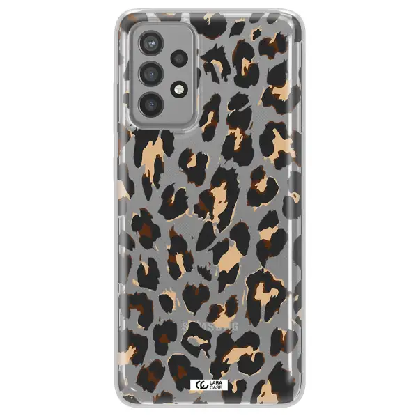Leopard Print Samsung A72 Clear TPU Case