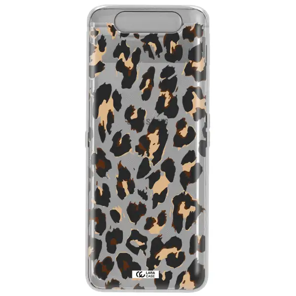 Leopard Print Samsung A80 Clear TPU Case