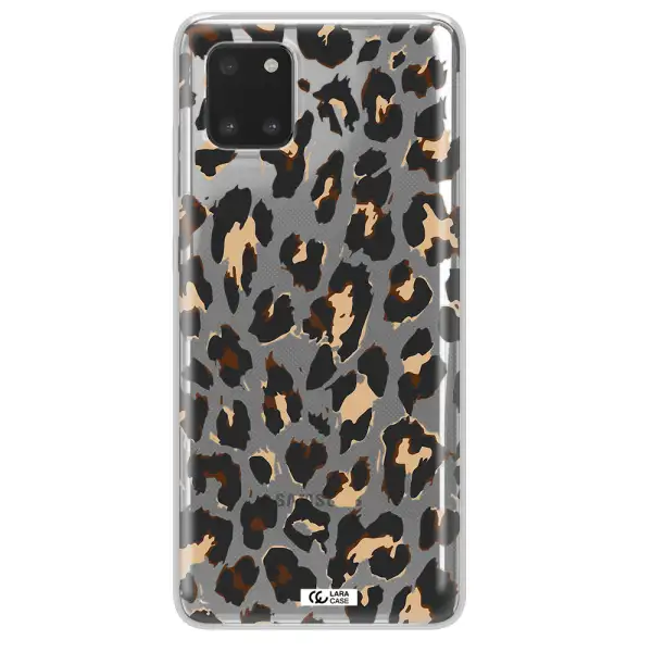 Leopard Print Samsung A81 Clear TPU Case