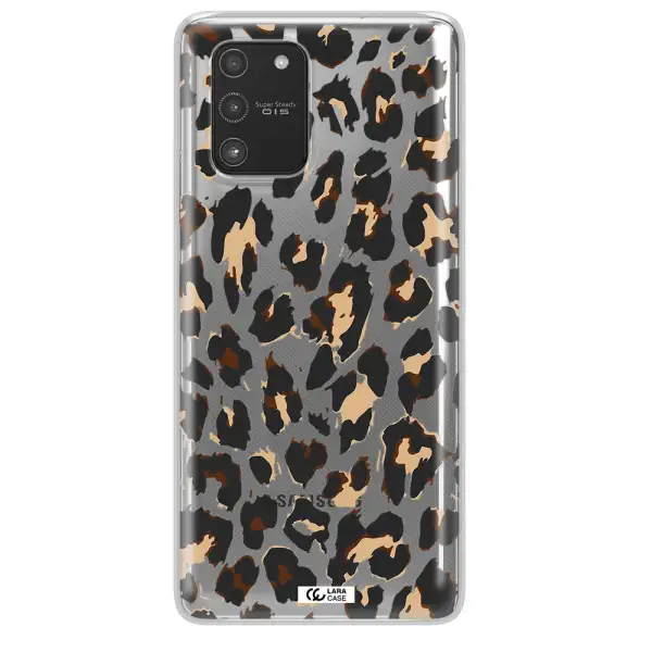 Leopard Print Samsung A91 Clear TPU Case