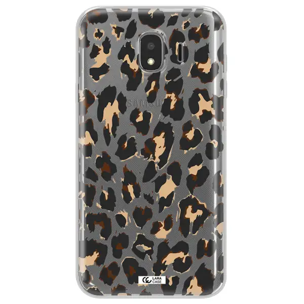 Leopard Print Samsung J4 Clear TPU Case