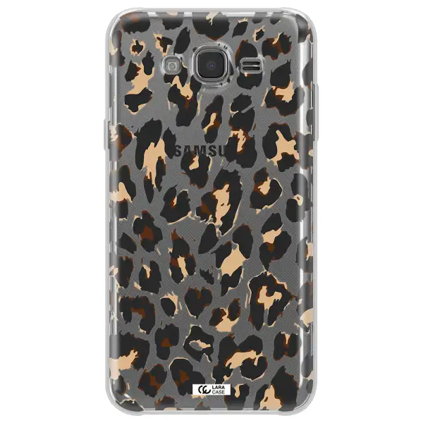 Leopard Print Samsung J7 2015 Clear TPU Case