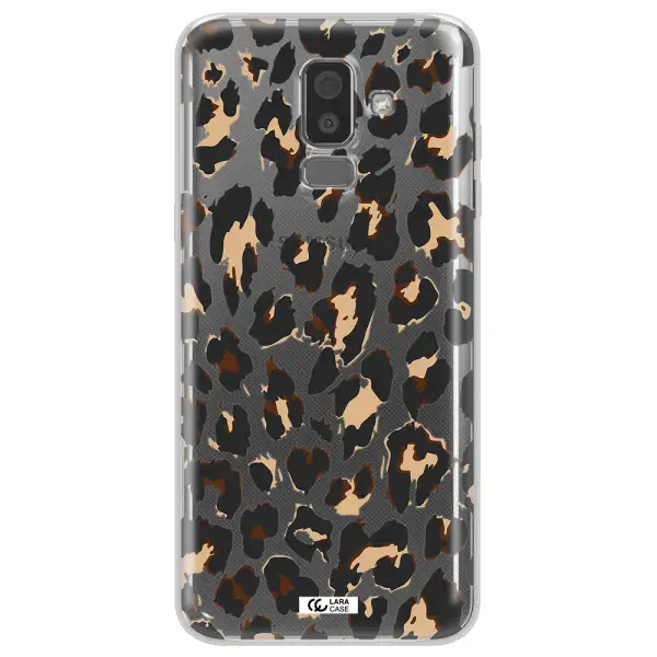 Leopard Print Samsung J8 Clear TPU Case