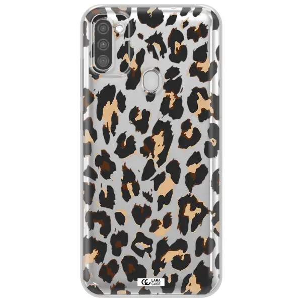 Leopard Print Samsung M11 Clear TPU Case