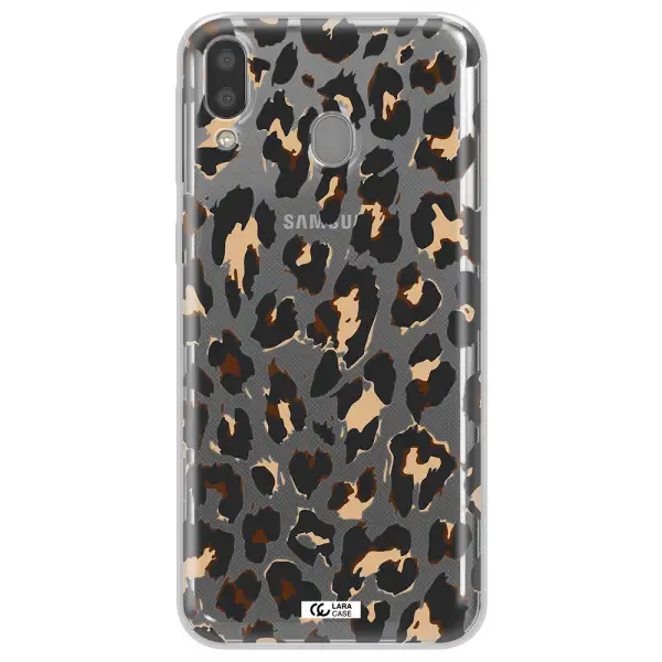 Leopard Print Samsung M20 Clear TPU Case
