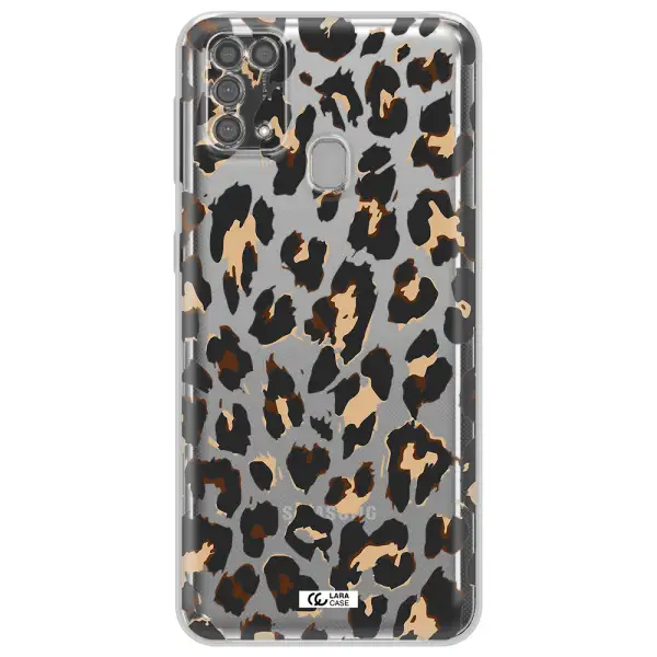 Leopard Print Samsung M31 Clear TPU Case