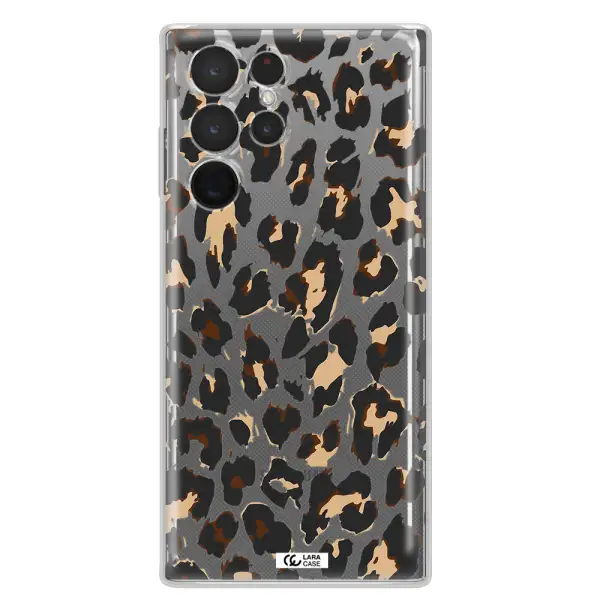 Leopard Print Samsung S 22 Ultra Clear TPU Case