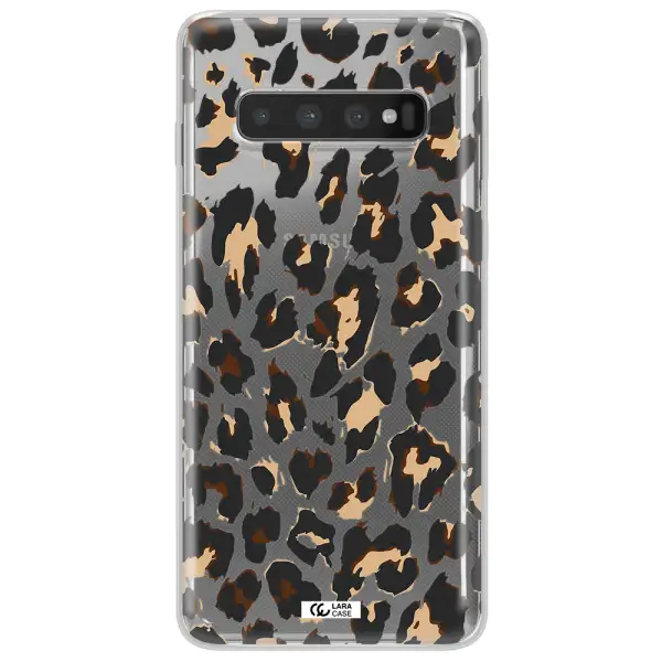 Leopard Print Samsung S10 Plus Clear TPU Case