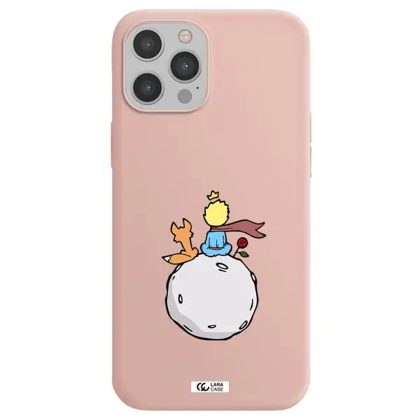Le Petit Prince Apple iPhone 12 pro max Silicone pastel pink Case