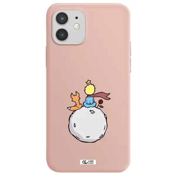 Le Petit Prince Apple iPhone 12 Silicone pastel pink Case