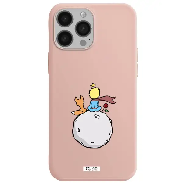 Le Petit Prince Apple iPhone 13 Pro Max Silicone pastel pink Case