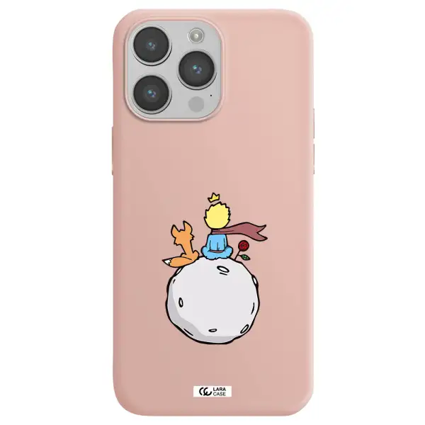 Le Petit Prince Apple iPhone 14 pro max Silicone pastel pink Case