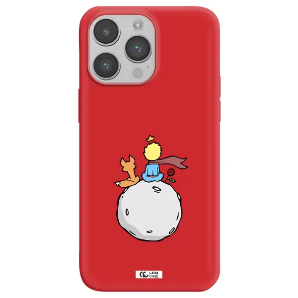 Le Petit Prince Apple iPhone 14 pro Silicone Imperial Red Case