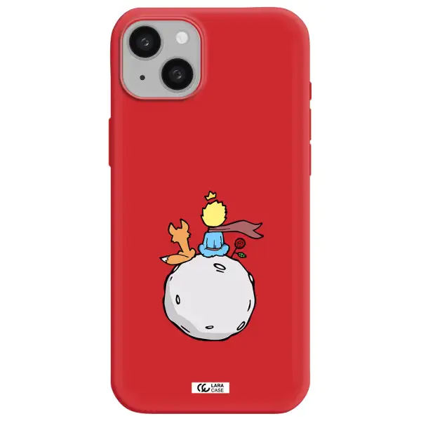 Le Petit Prince Apple iphone 15 plus Silicone Imperial Red Case
