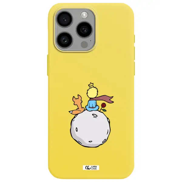 Le Petit Prince Apple Iphone 15 Pro max Silicone canary yellow Case